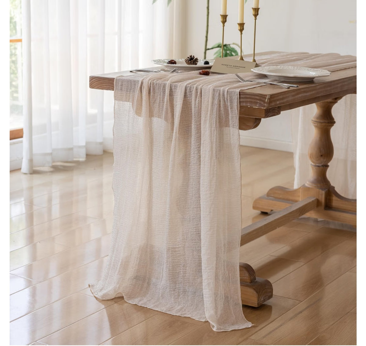 Cheesecloth Table Runner 3