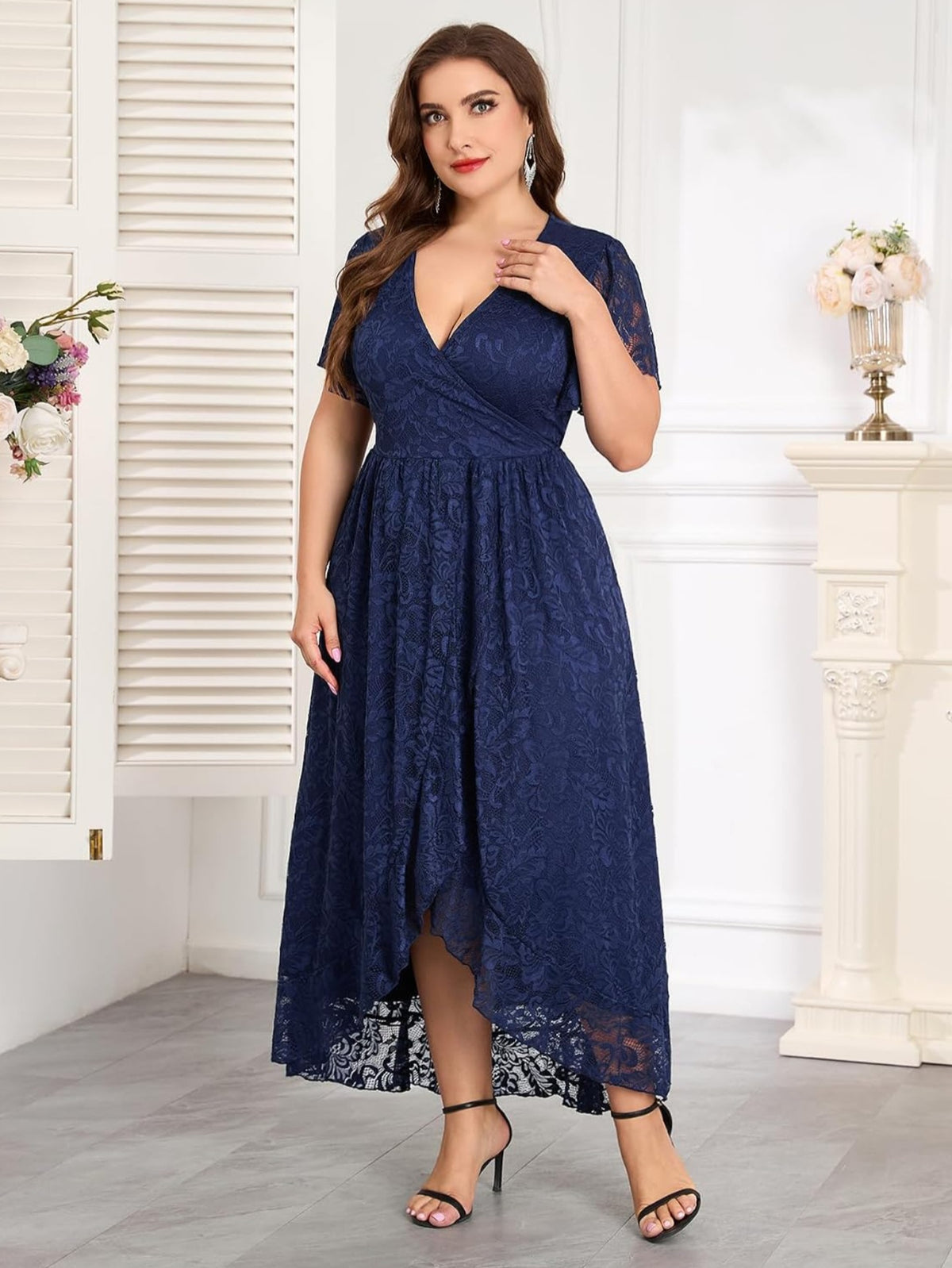 Formal Lace Dress Plus-Size 4