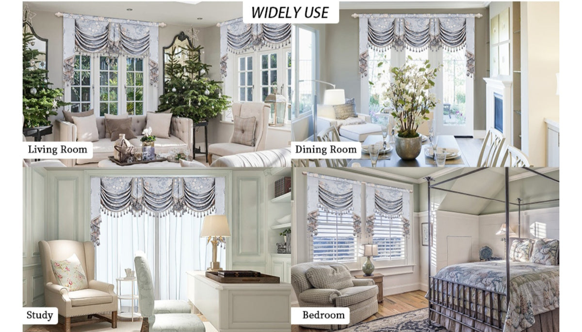 European Waterfall Valance Curtains 6