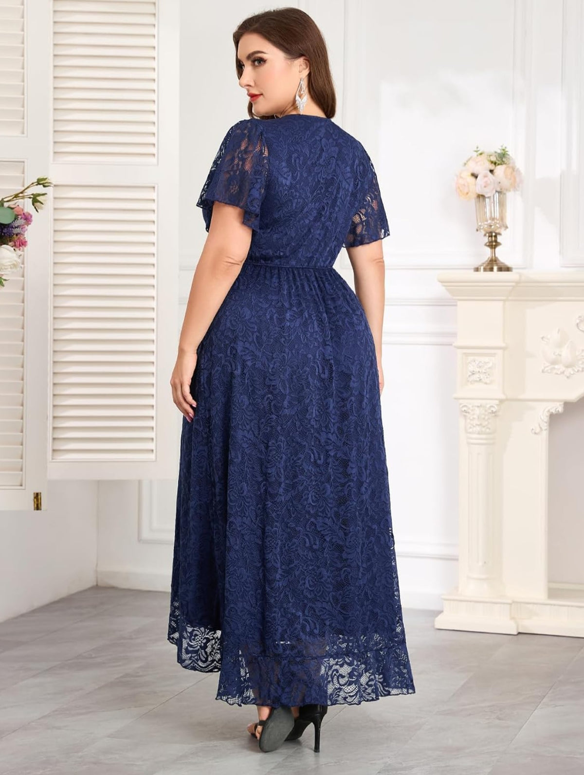 Formal Lace Dress Plus-Size 3