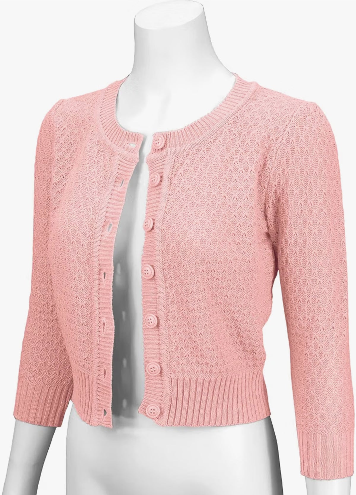 Classic Cropped Fit Cardigan Sweater