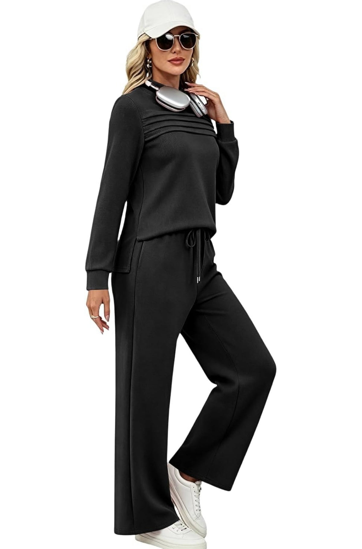Womens Sweatsuits 2 Piece Set Crewneck Sweatshirt and Sweatpants Set 3