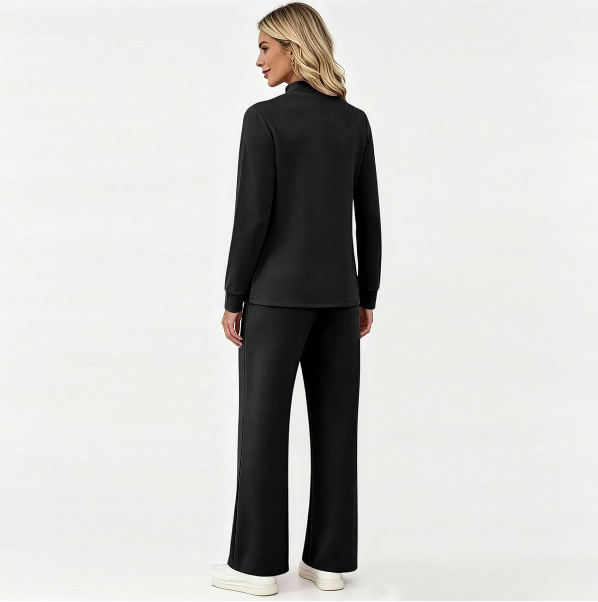 Womens Sweatsuits 2 Piece Set Crewneck Sweatshirt and Sweatpants Set 4