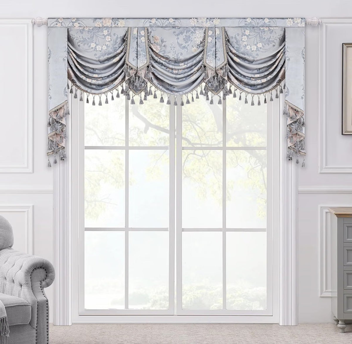 European Waterfall Valance Curtains