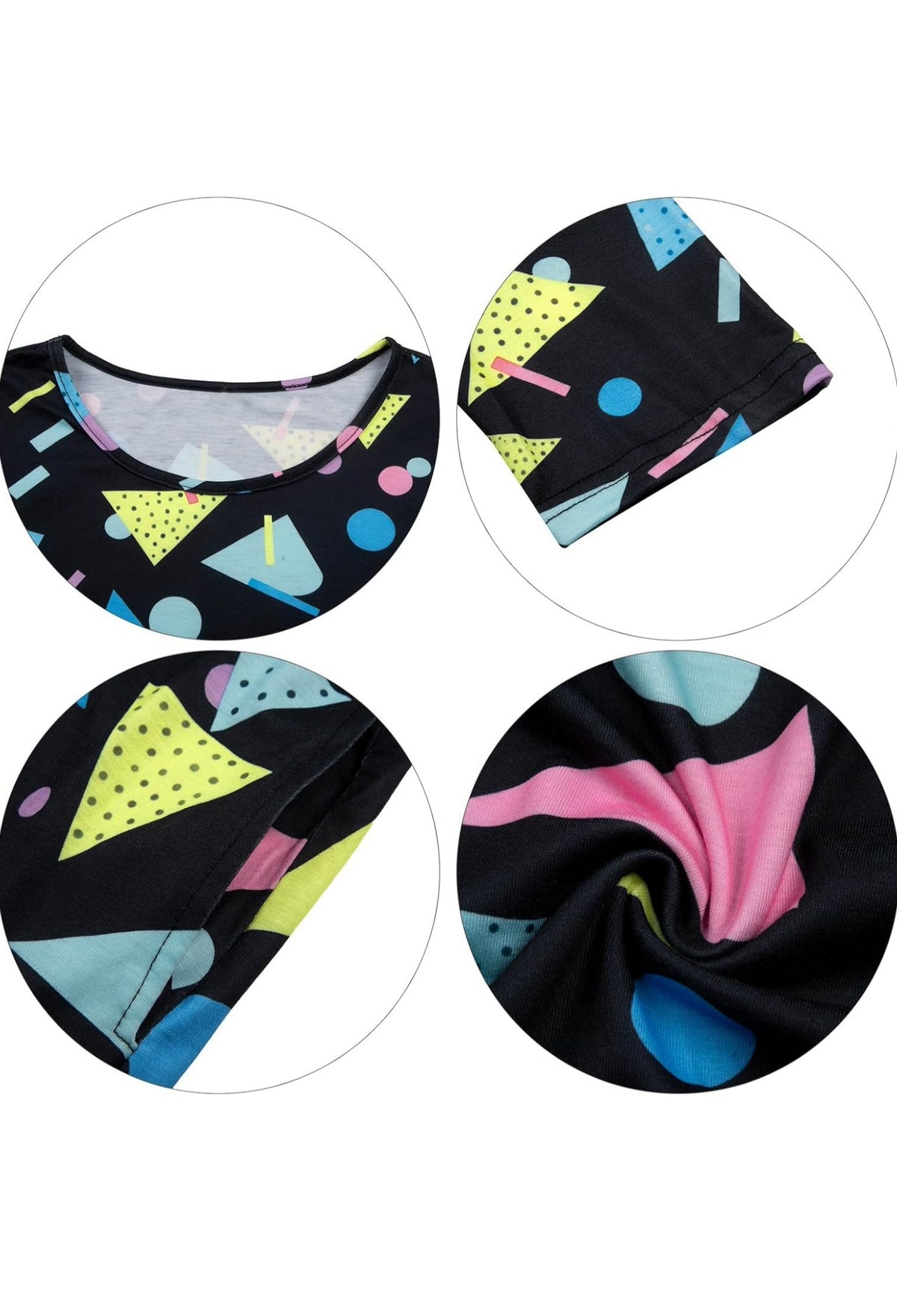 Dress for Women Long Sleeve Retro Loose Tunic Dress
Geometric Colorful 4